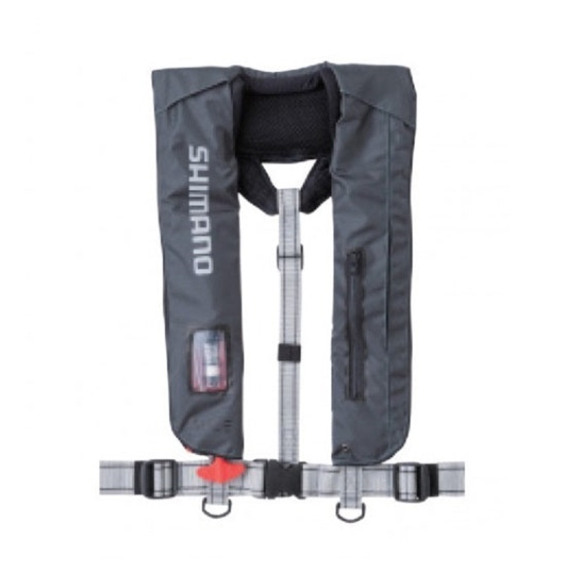 SHIMANO VF-051K Raft Air Jacket (inflatable life jacket) Charcoal Free size (Type A)