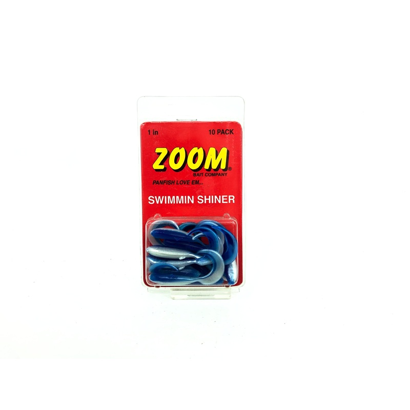 Zoom Panfish 1 In Panfish Swimmin Shinner Bodies Blue Color New on Card 10 Pack