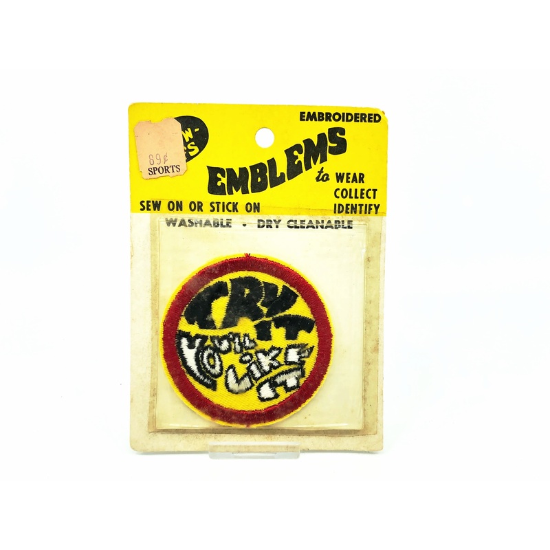 1970s Souvenir "Try It You'll Like It" Patch on Card