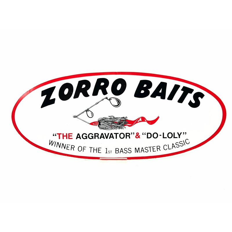 Zorro Baits Vintage Fishing Decal / Sticker