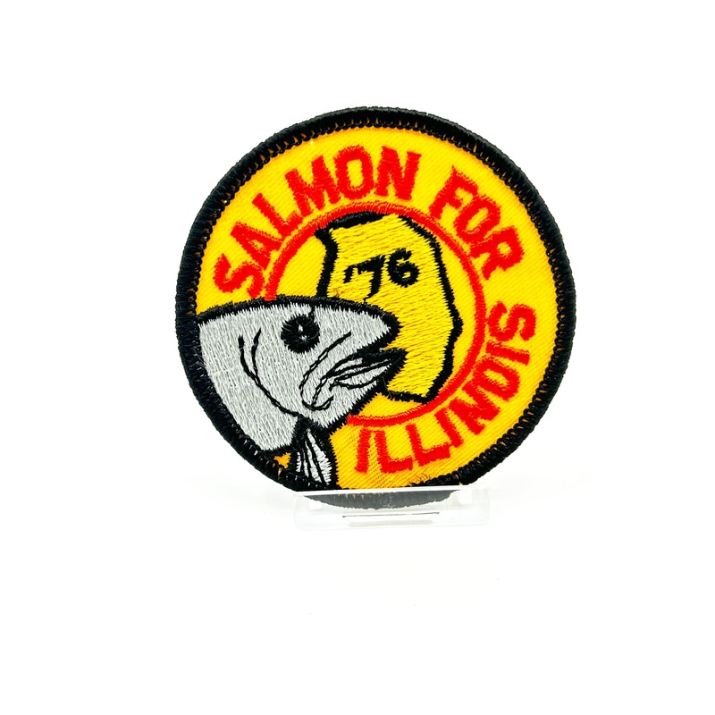 1976 Salmon for Illinois Vintage Fishing Patch